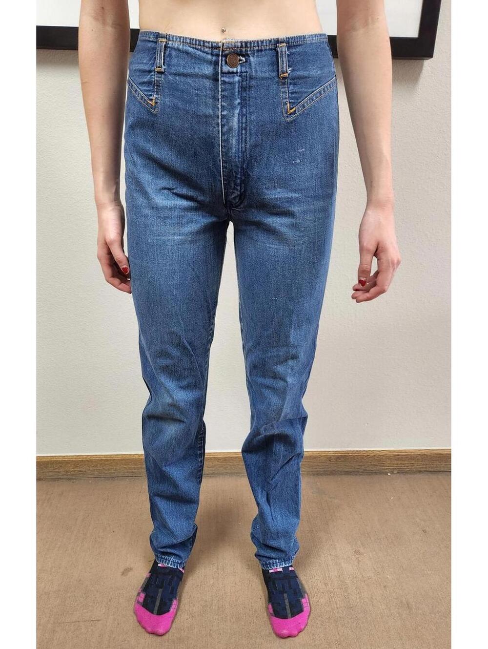 Vintage Rag City Blues High Rise Straight Leg Jeans 28x34 Western 90s USA